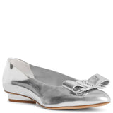 Viva silver specchio ballet flats
