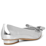 Viva silver specchio ballet flats