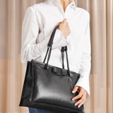 Viva bow bag black tote