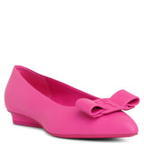 Viva hot pink leather flats