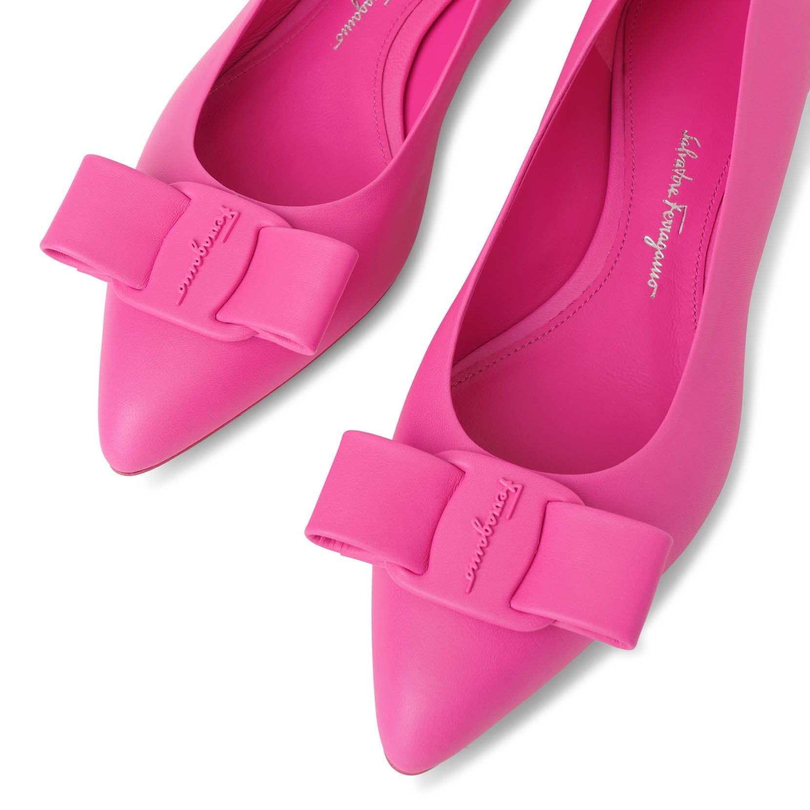 Ferragamo | Viva hot pink leather flats | Savannahs