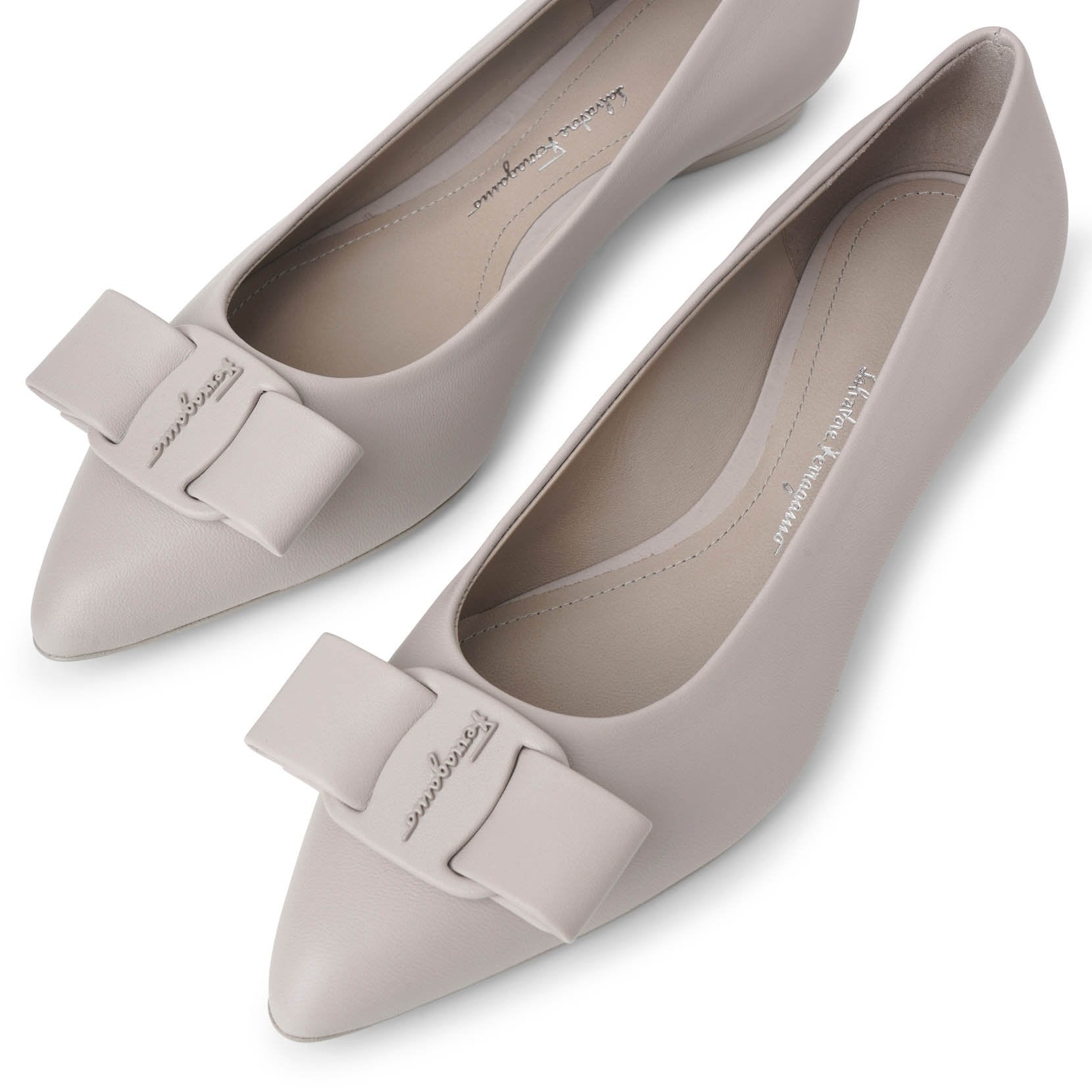 Ferragamo | Viva grey leather flats | Savannahs