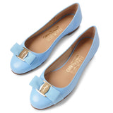 Varina 22 blue leather ballerinas
