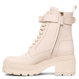 Vara bow bone leather ankle boots