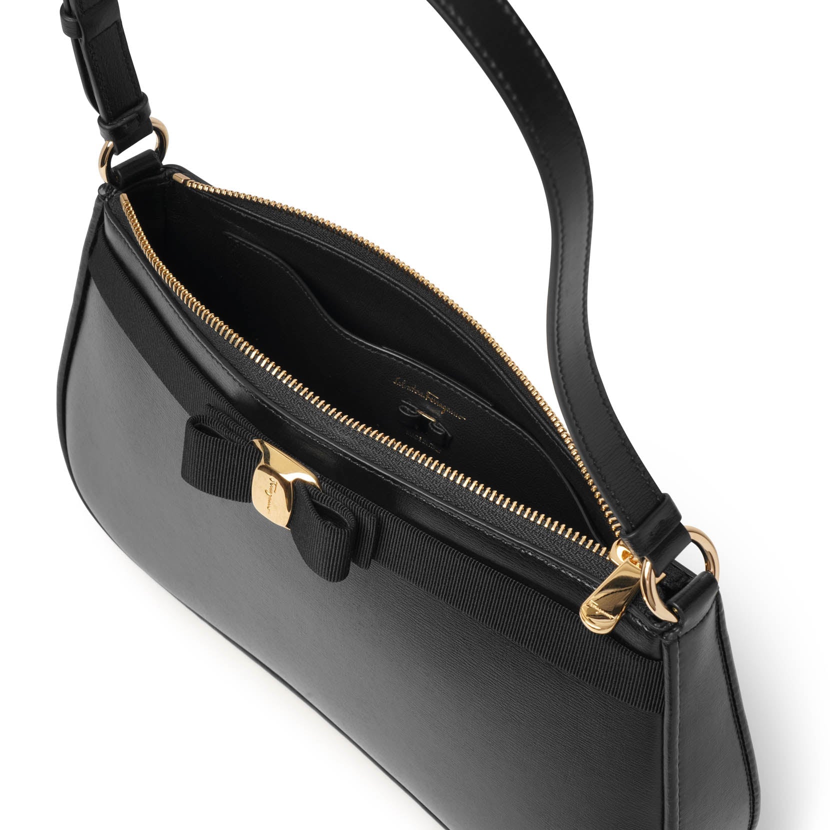 Ferragamo | Vara grosgrain bow black leather bag | Savannahs Ferragamo | Vara grosgrain bow black leather bag | Savannahs