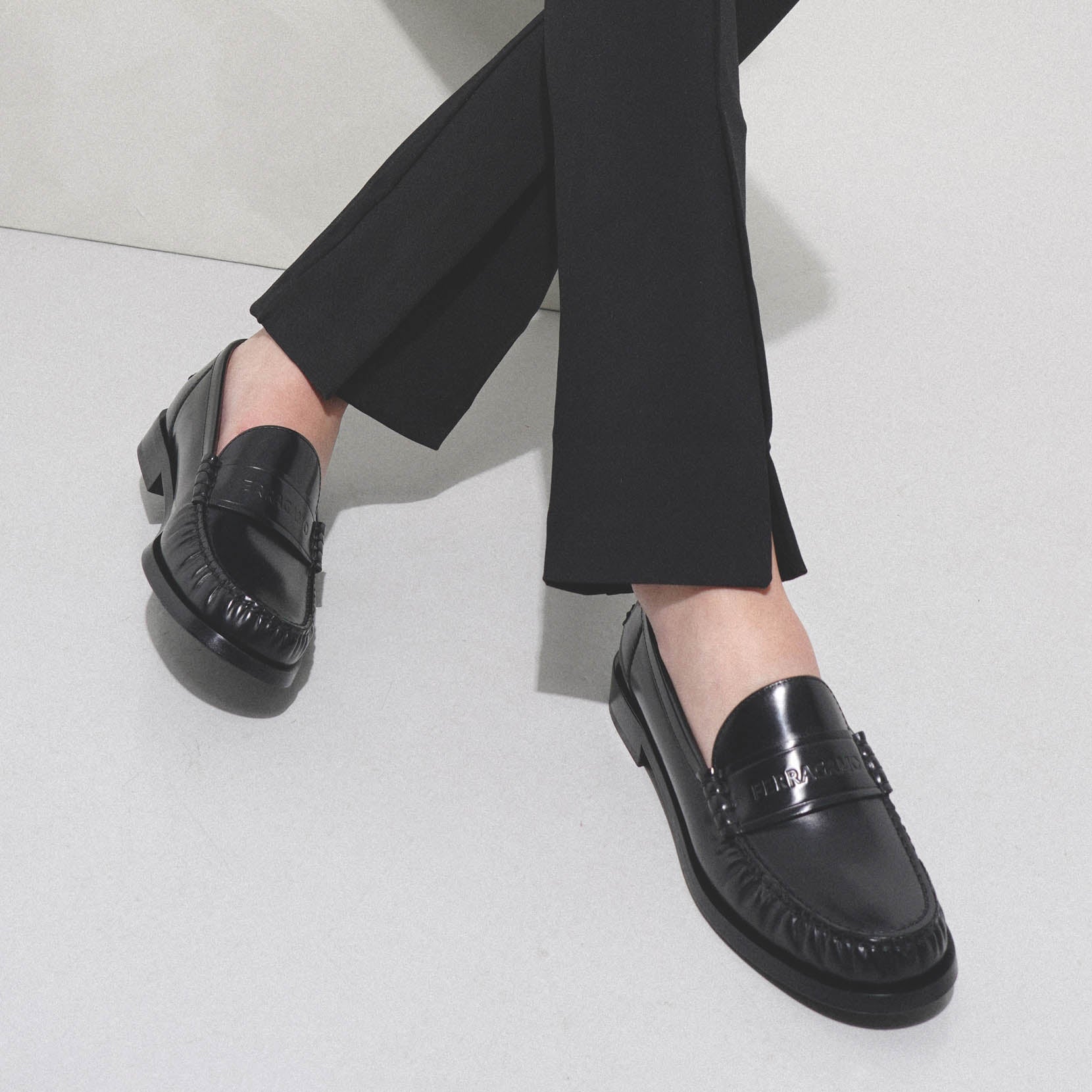 Ferragamo | Irina black leather loafers | Savannahs