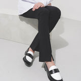 Irina black and white leather loafers