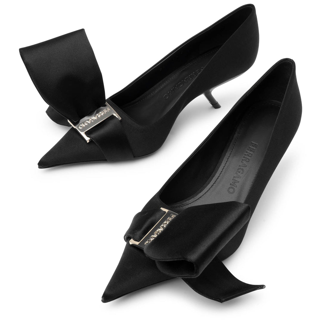 【23AW NEW】FERRAGAMO_woman/ ANZ スティレット パンプス/Black 23AW NEW】FERRAGAMO_woman/ ANZ スティレット パンプス/Black
