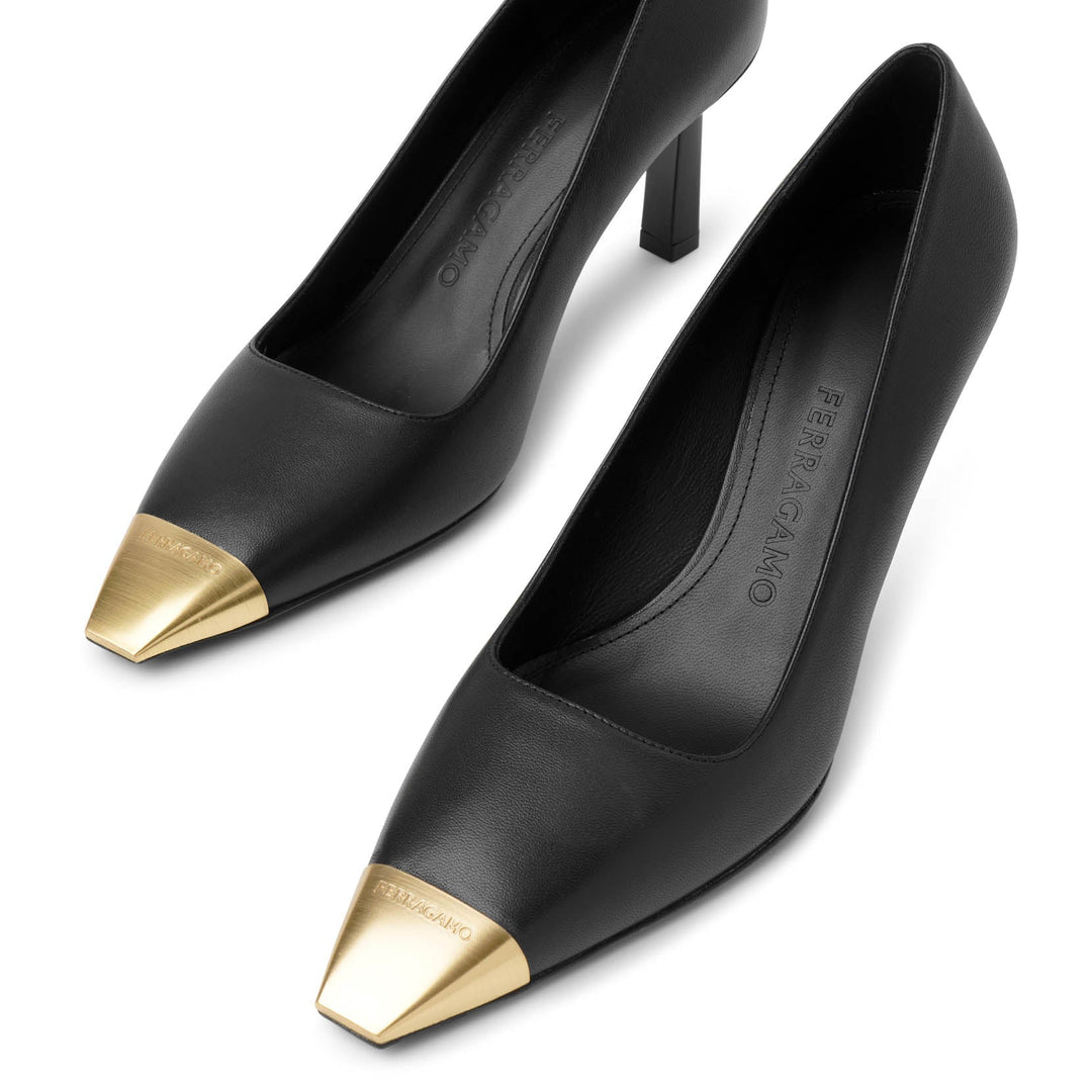 Ferragamo | Amber 70 black leather pumps | Savannahs
