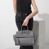 The Studio soft small grey tote bag