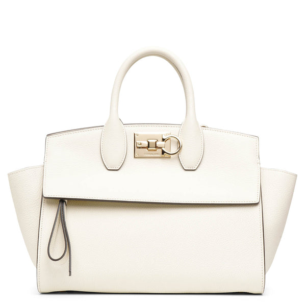 Ferragamo | The Studio soft small off white tote bag | Savannahs