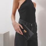 Wanda black continental wallet clutch