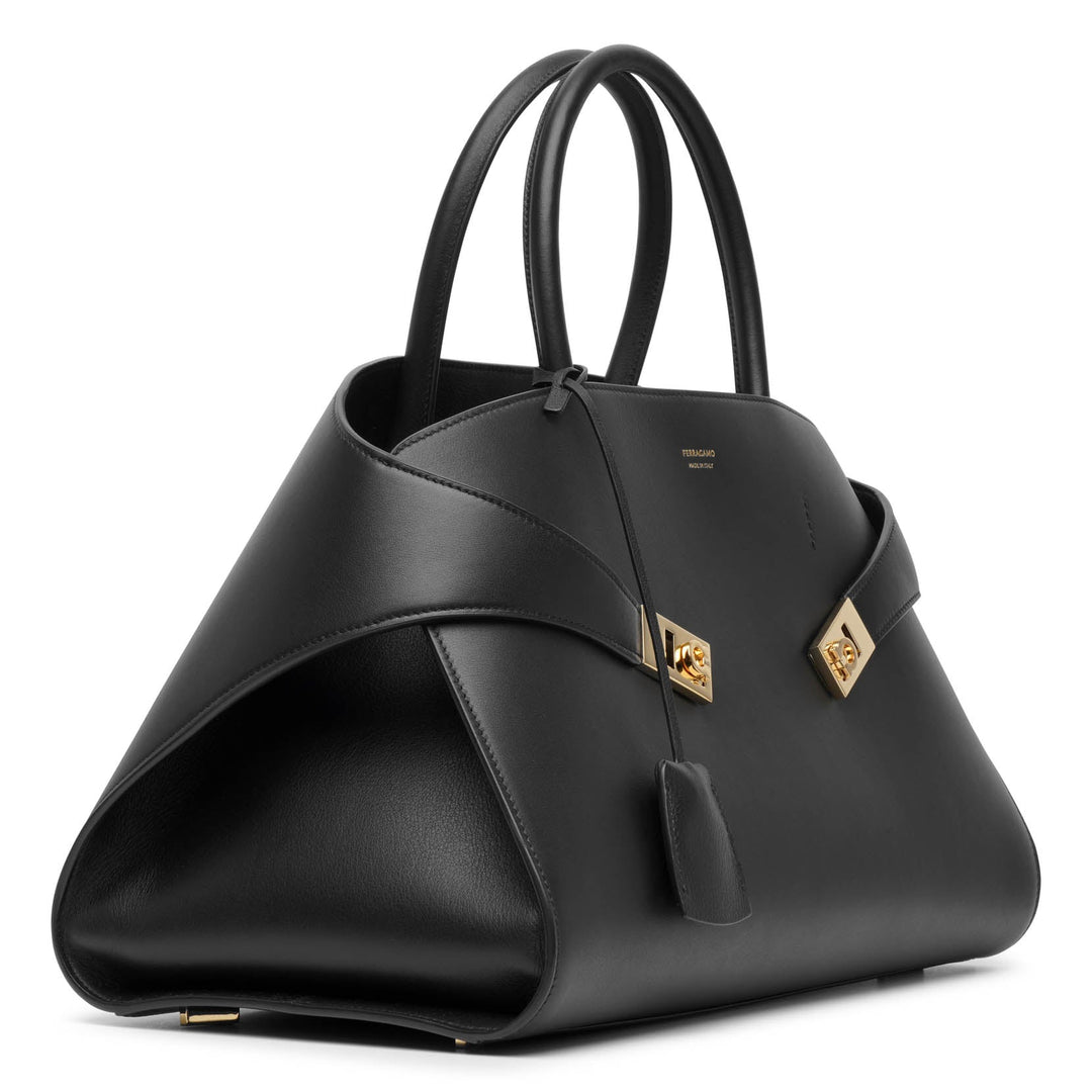 FERRAGAMO Hug Large Tote Bag ブラック Hug tote bag - Women | Ferragamo