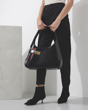 Arch black shoulder bag