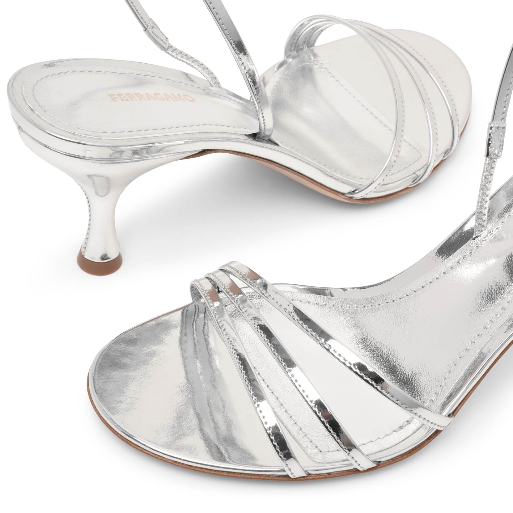 Denise 70 silver sandals