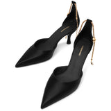 Dana 70 black leather pumps