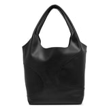 Cut out soft black tote bag