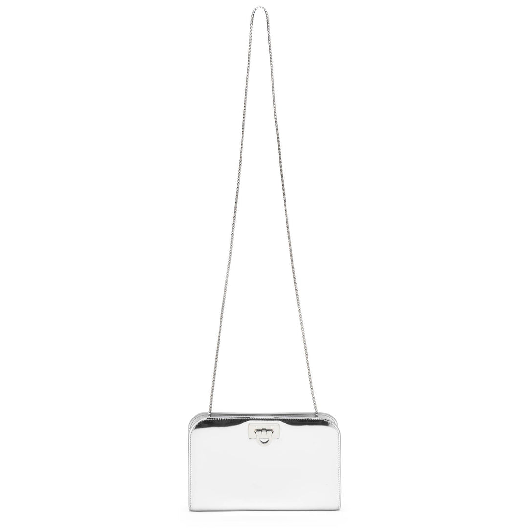 Ferragamo | Diana silver mini clutch | Savannahs