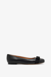 Varina soft black leather ballerinas