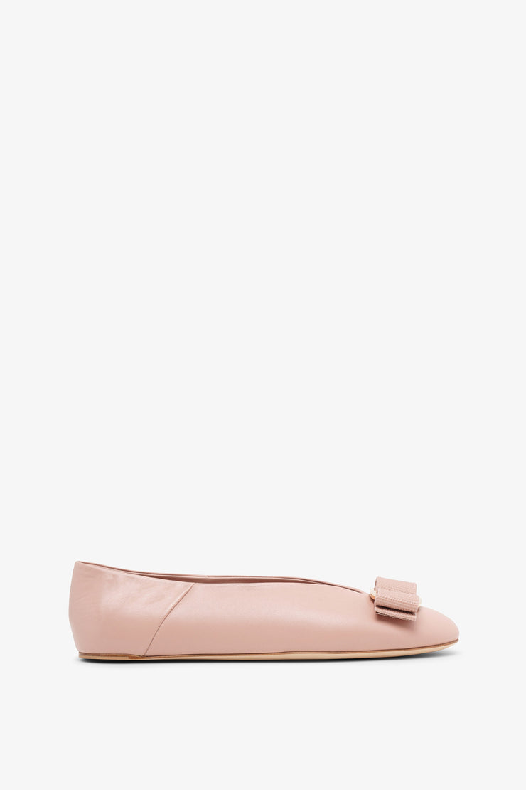 Vanna beige leather ballerinas