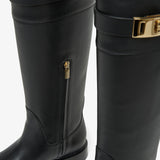 Roly black leather boots