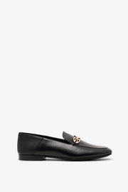 Louis black leather loafers