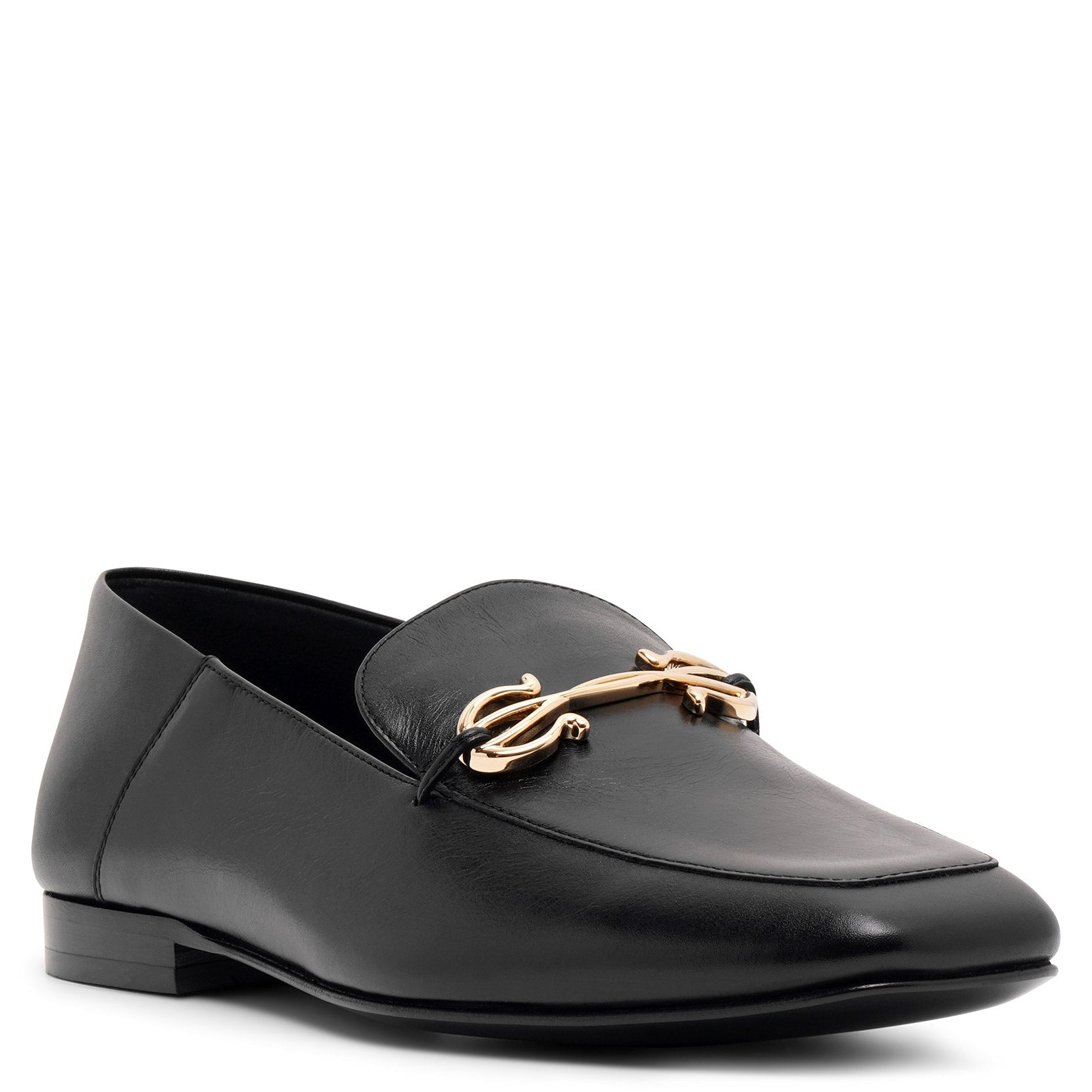 Louis black leather loafers