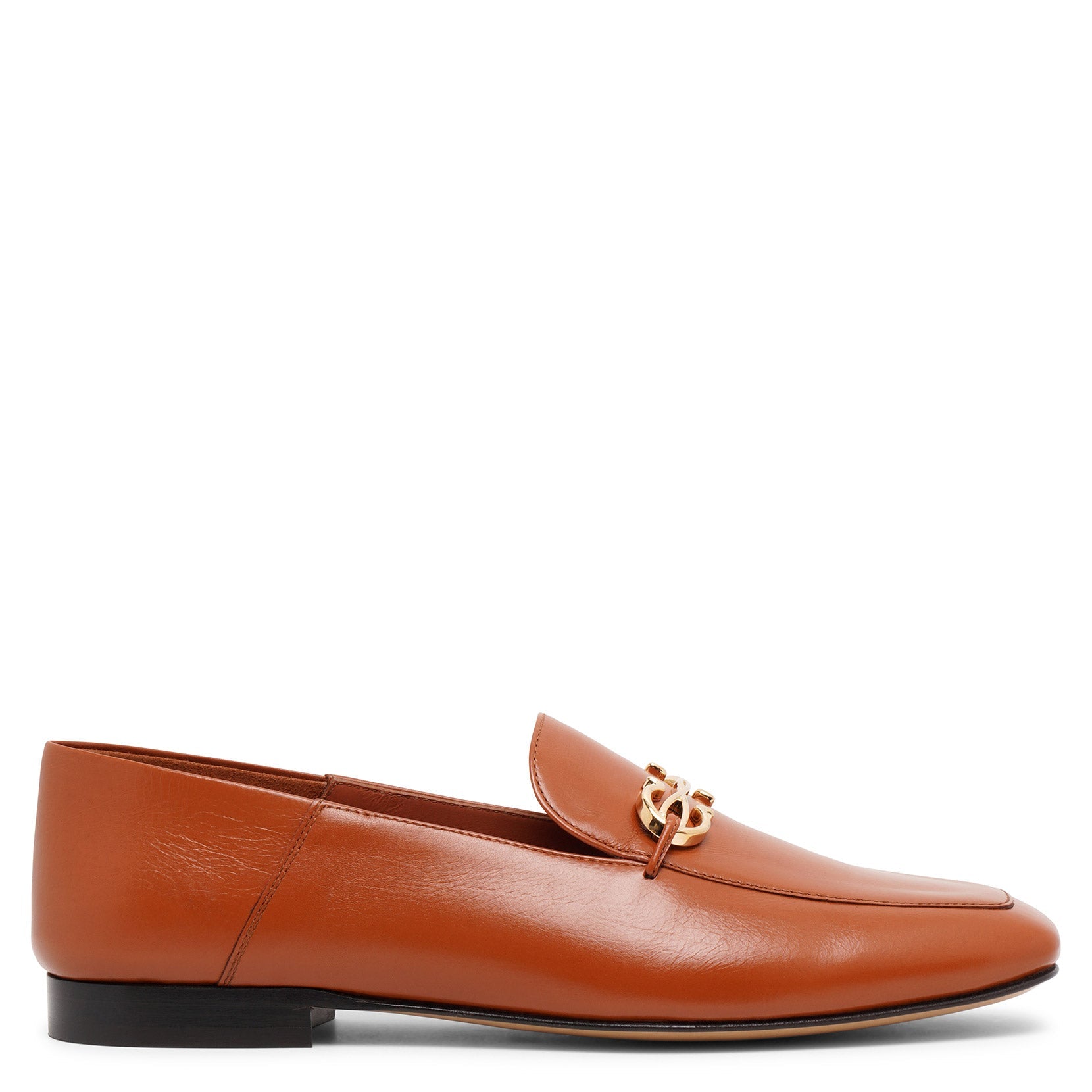 Shop Ferragamo Louis Brown Leather Loafers