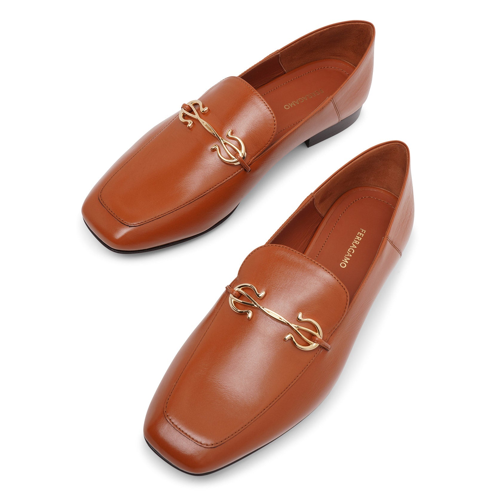 Louis brown leather loafers