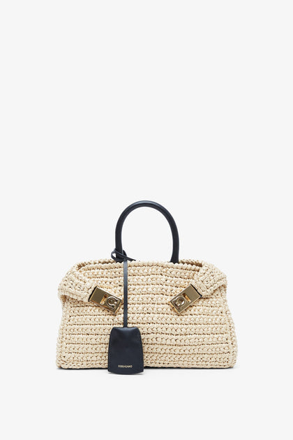 Sessun Vita Mia large striped raffia bag main image 0