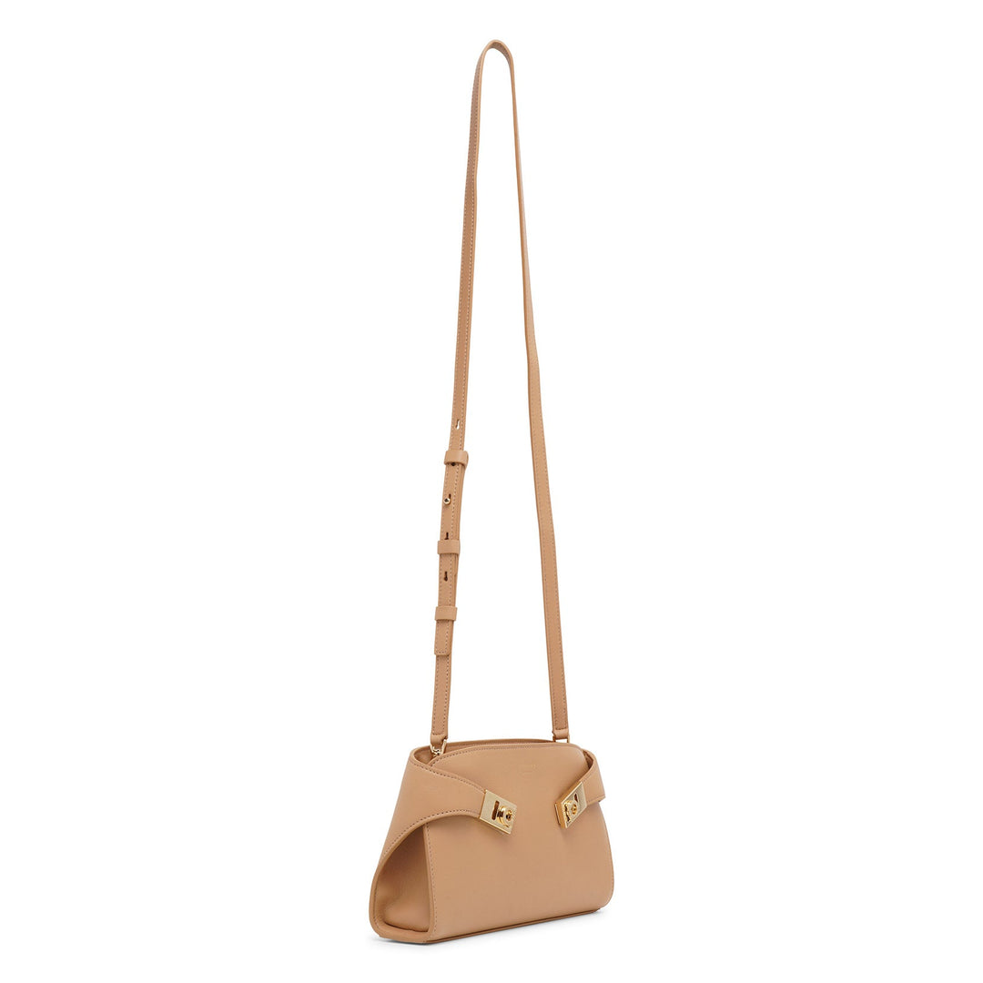 24AW new/FERRAGAMO ハグミディアムショルダーバッグ Bag Brown Hug handbag (L) - Women | Ferragamo