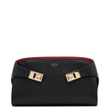 Hug black leather bag