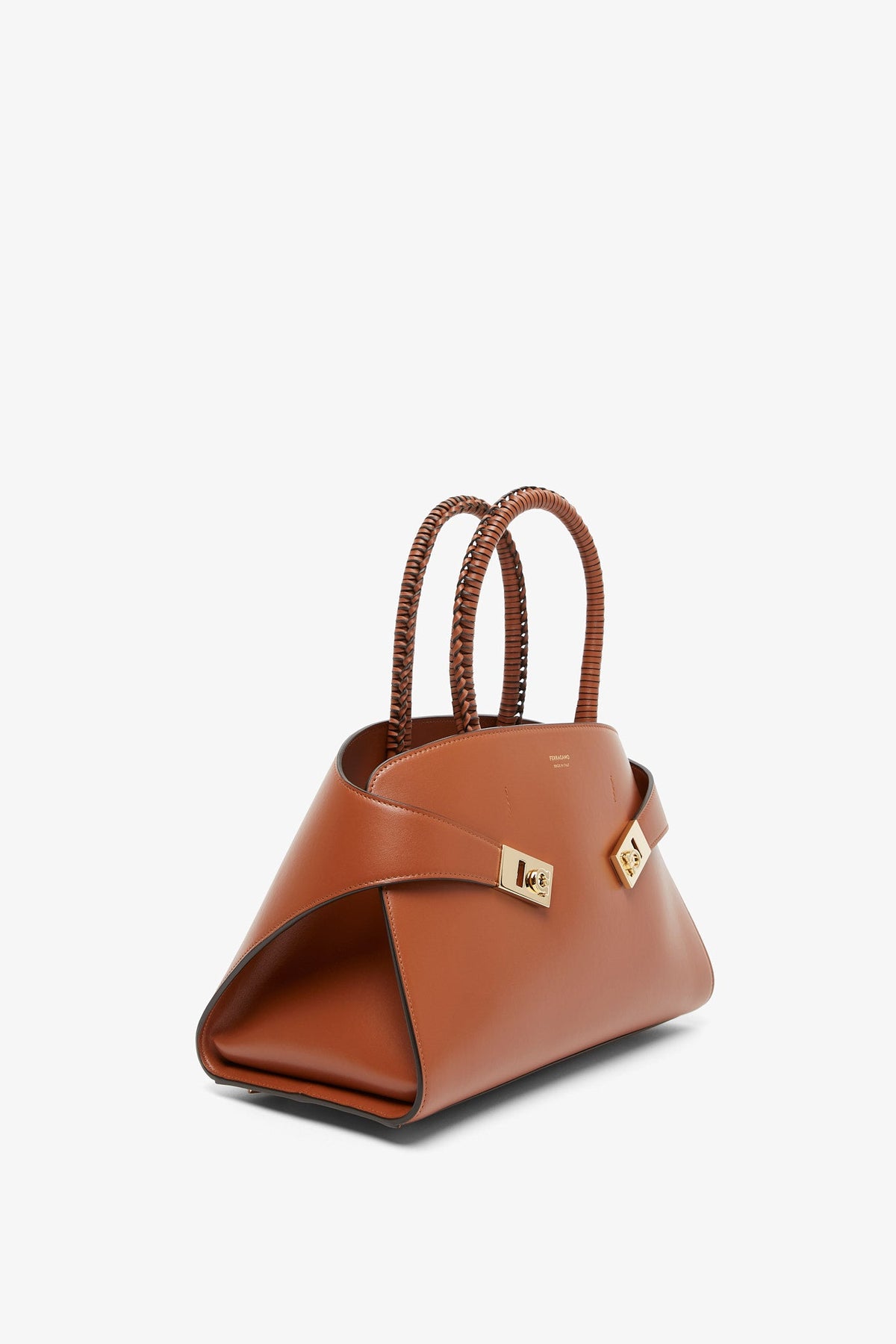 Shop Ferragamo Hug Small Light Brown Bag