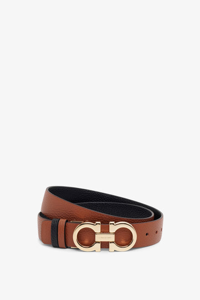 ベルト FERRAGAMO FW25 REVERSIBLE BELT HOOKS (759426 23A565787) Reversible Gancini belt - Women | Ferragamo