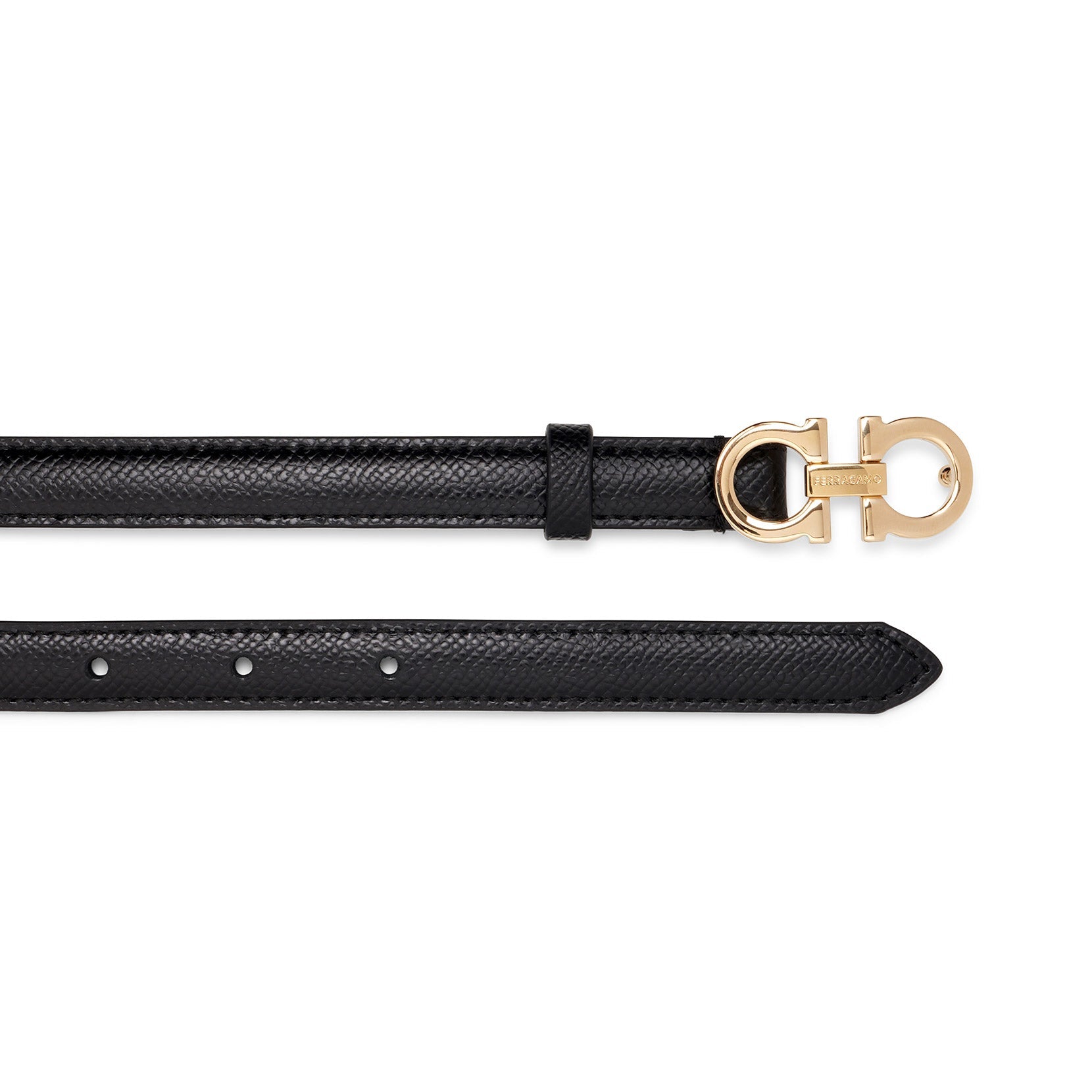 Shop Ferragamo Sized Gancini Black 16mm Belt