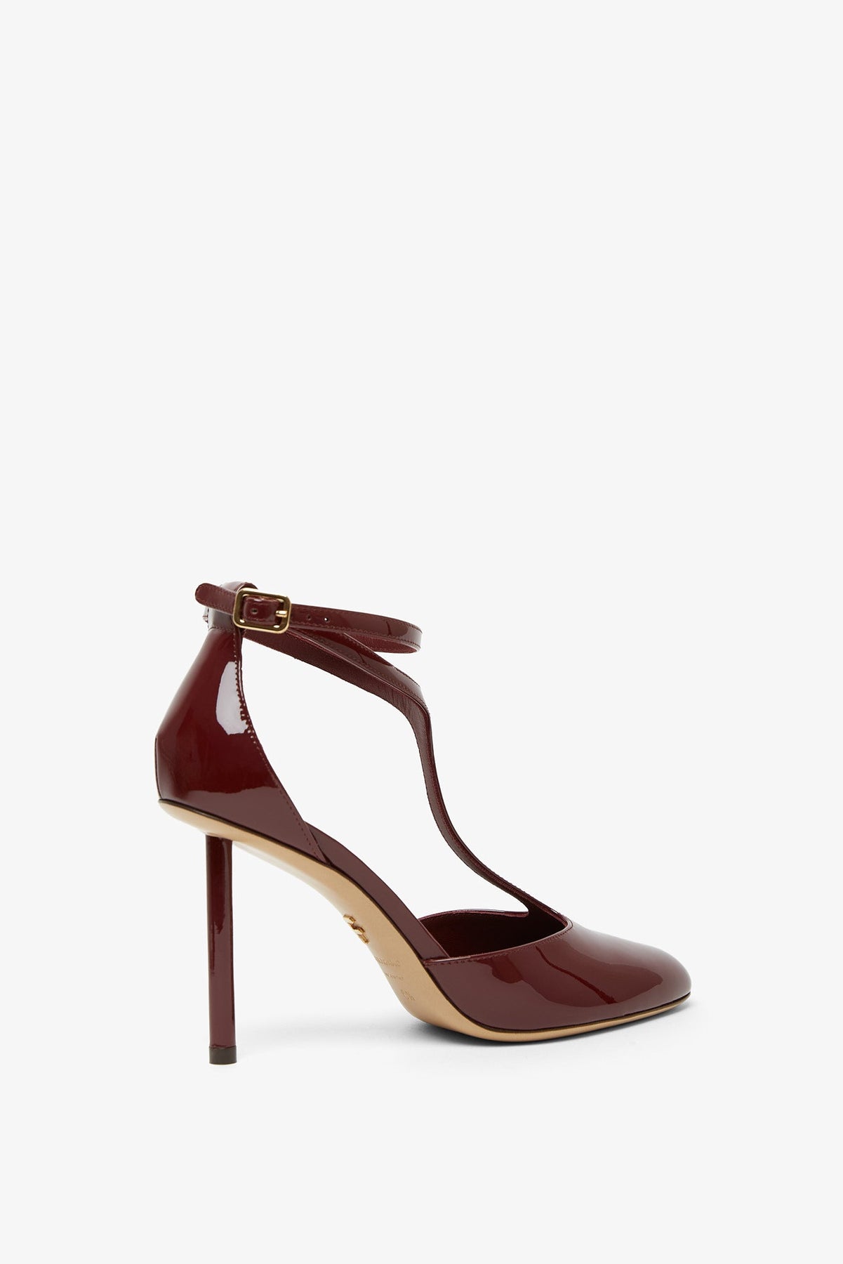 Shop Ferragamo Lysandra 95 Dark Red Patent Pumps