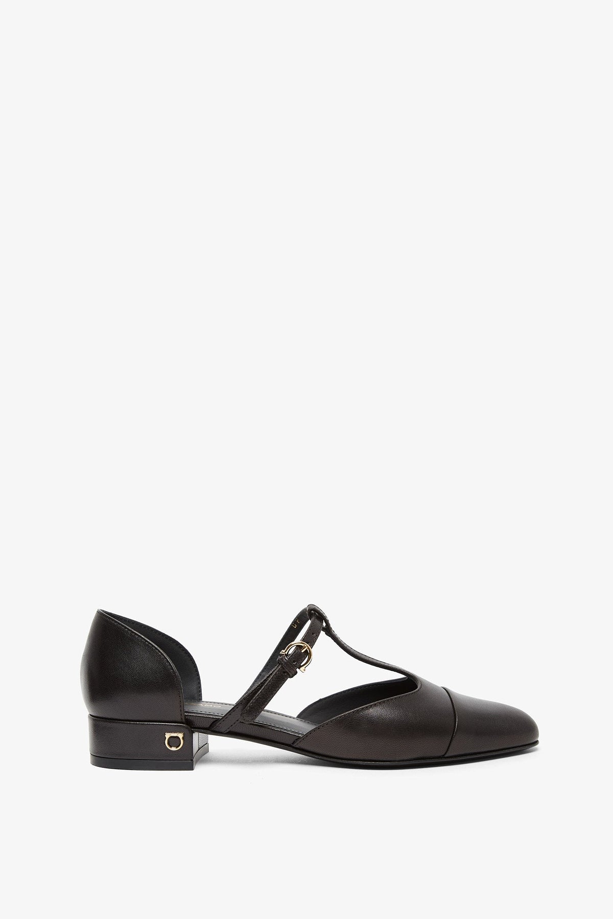 Shop Ferragamo Linette Black Ballet Flats