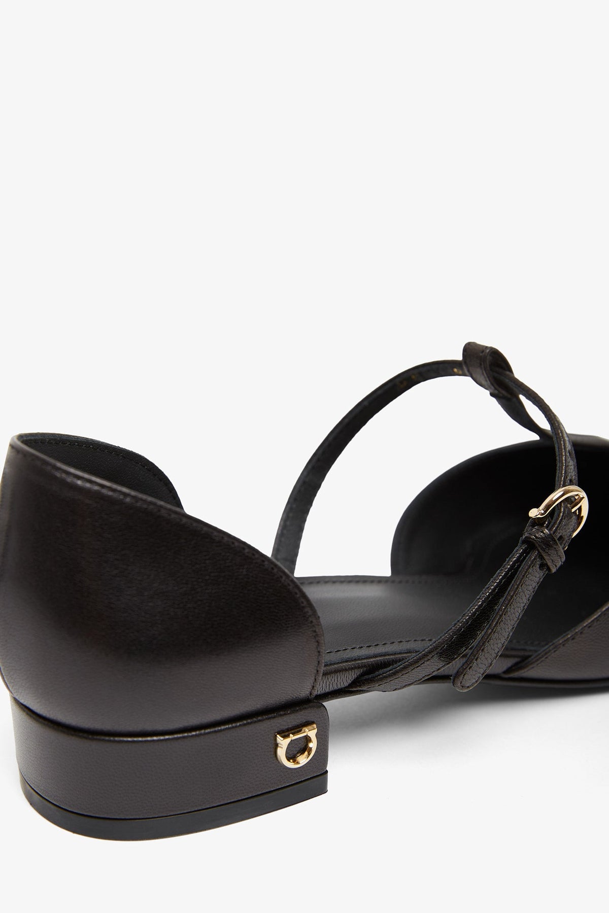 Shop Ferragamo Linette Black Ballet Flats