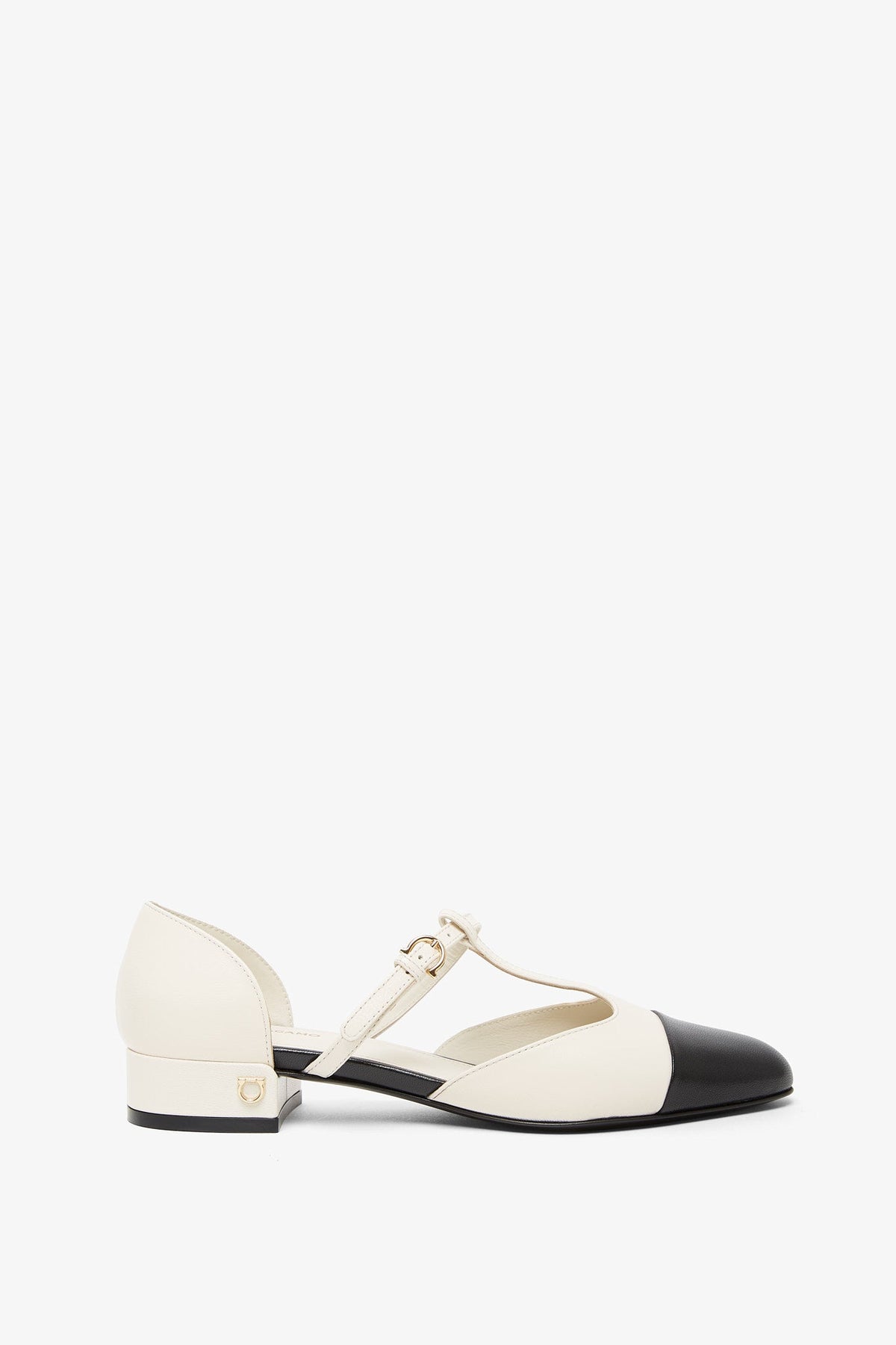 Shop Ferragamo Linette White Ballet Flats