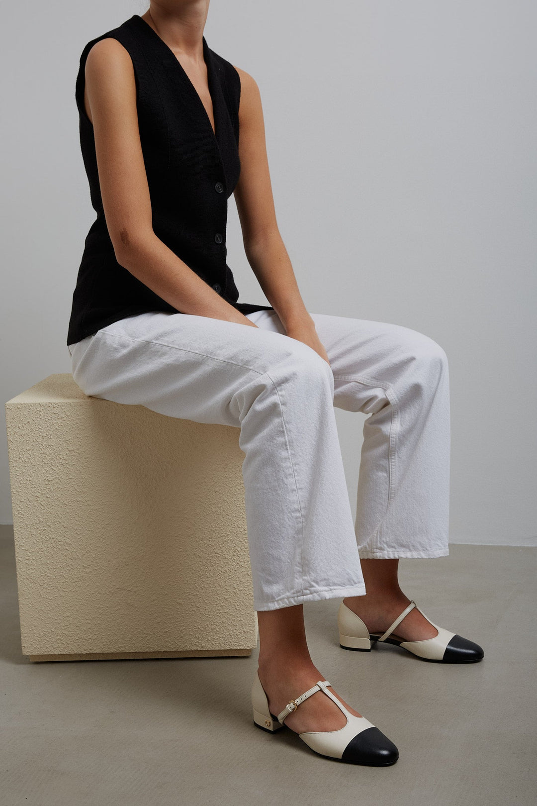 Ferragamo | Linette white ballet flats | Savannahs