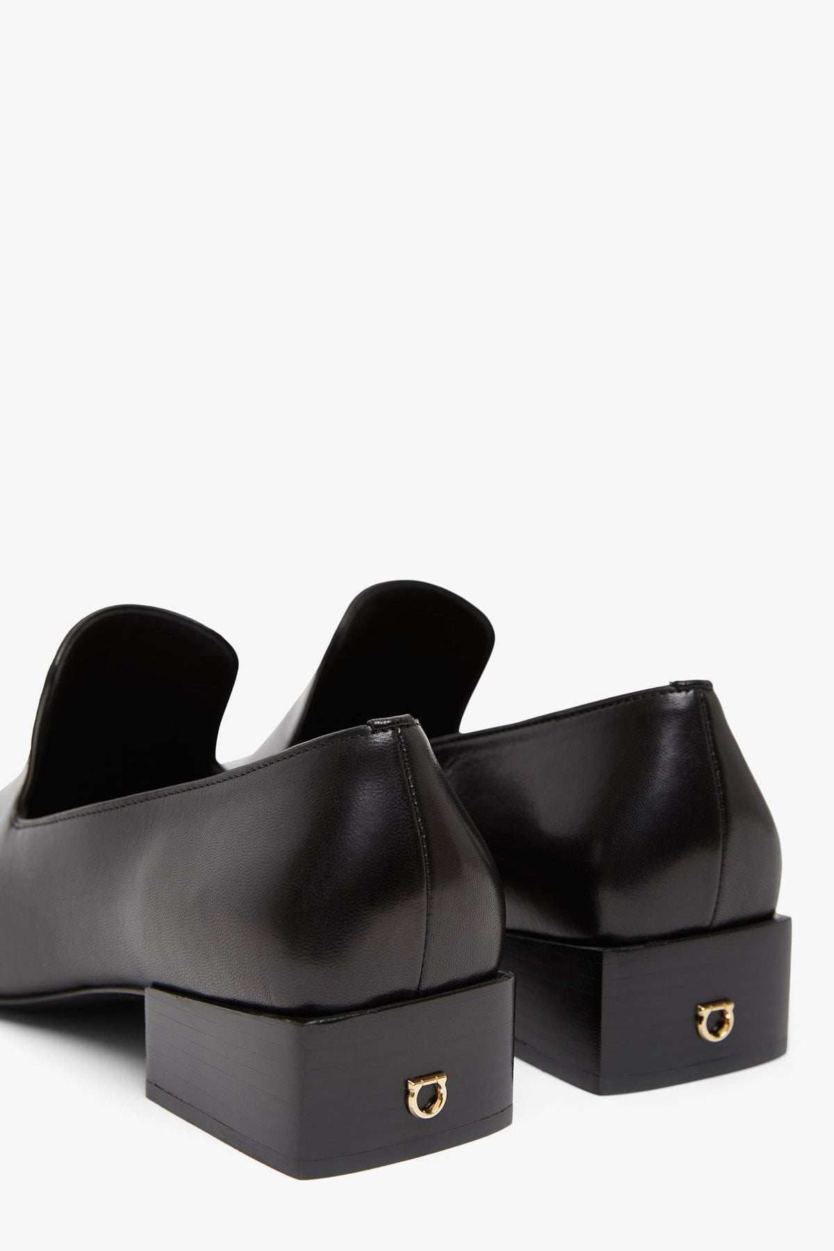 Shop Ferragamo Carmelita Black Flats