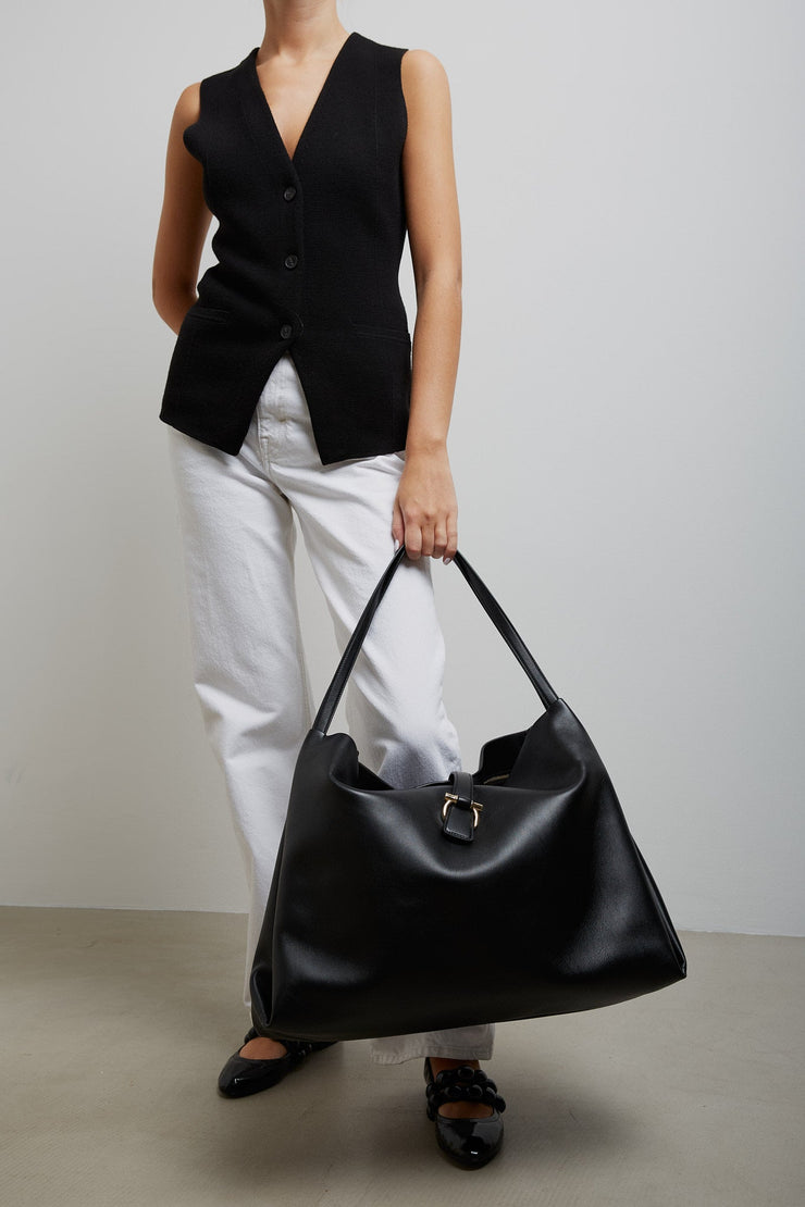 Large black tote bag