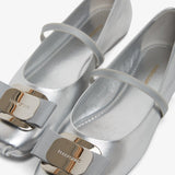Zina silver ballerinas