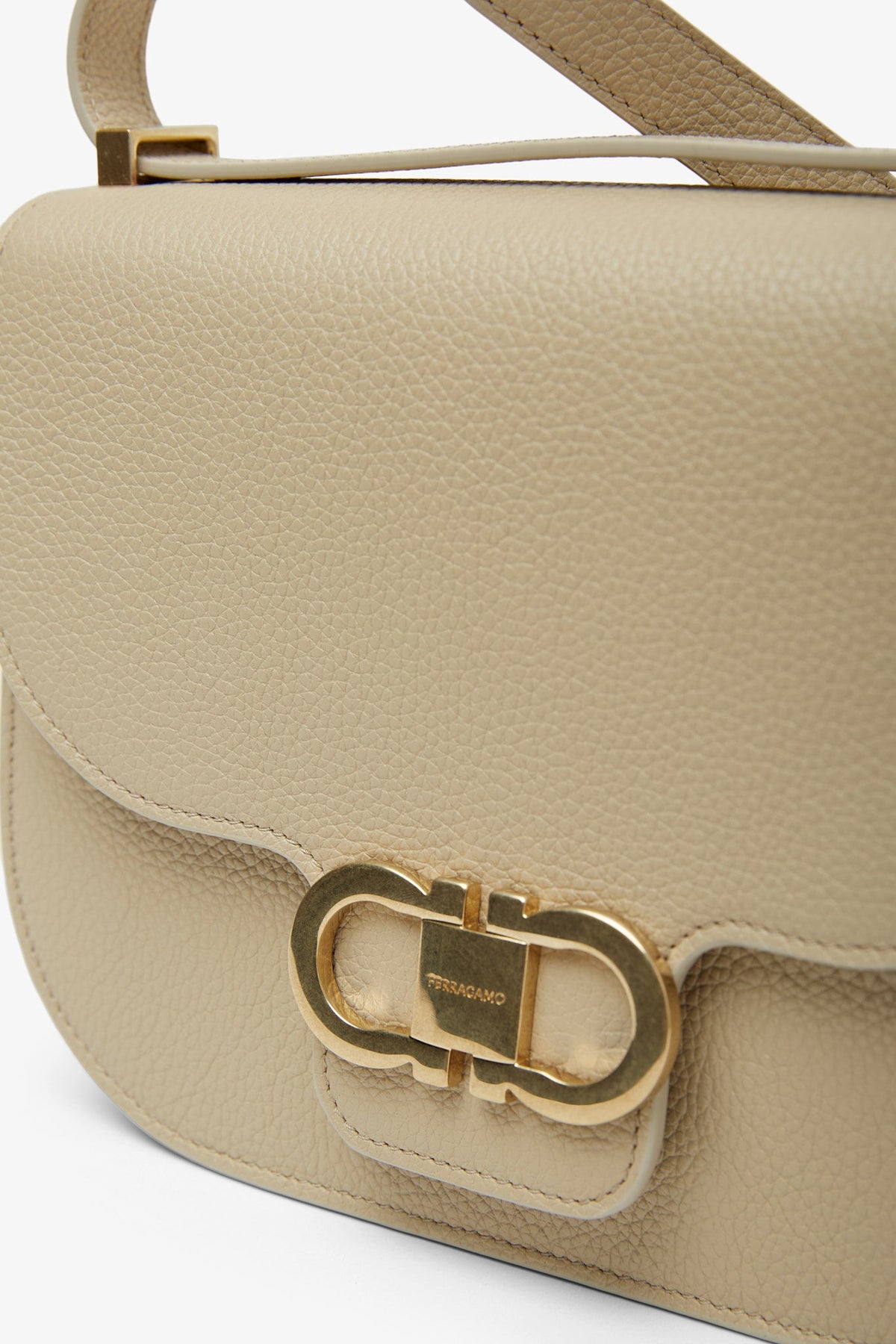 FERRAGAMO DOUBLE GANCINI CROSSBODY BAG