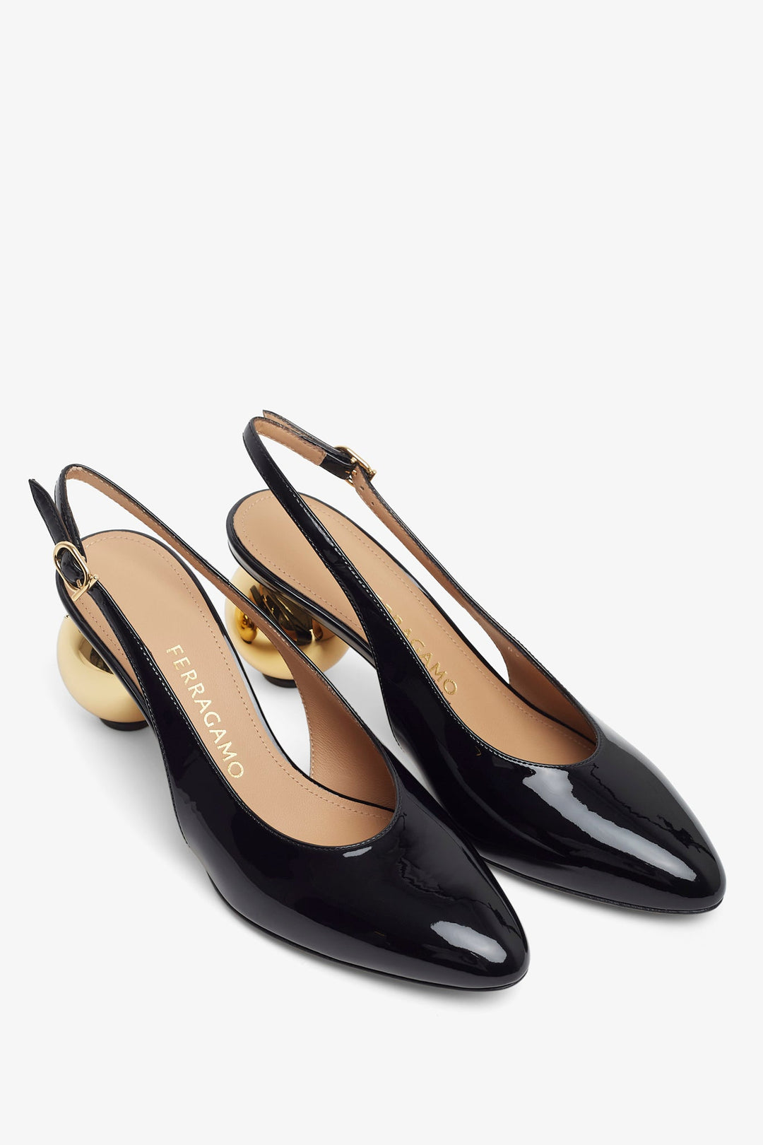 パンプス Salvatore Ferragamo Black Leather Tessie 70 Pumps Ferragamo | Tessie 70 black sling pumps | Savannahs