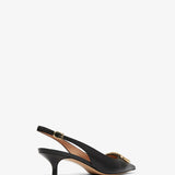 Sara 40 black sling pumps