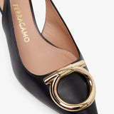 Sara 40 black sling pumps