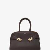 Hug S brown bicolor top handle bag