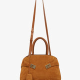 Hug S light brown suede top handle bag
