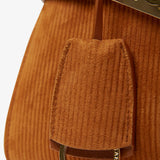 Hug S light brown suede top handle bag